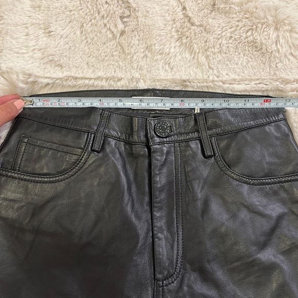 NWOT Sandro Five Pocket Leather Pant Black Size 36 - Picture 8 of 12